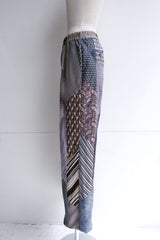 tie patchwork easy pants