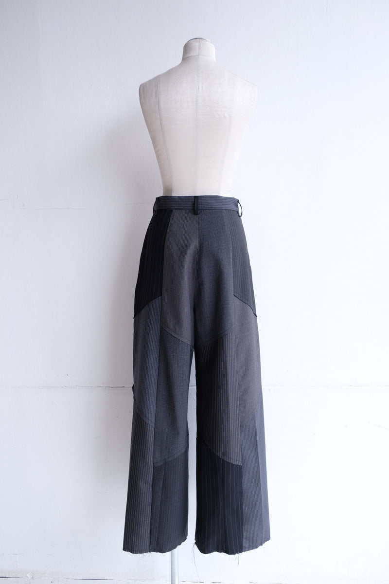 summer  suit tuck wide pants