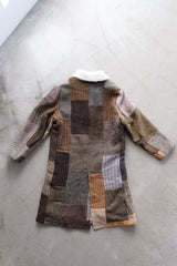 tweed boa coat
