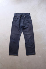 over dye black denim pants