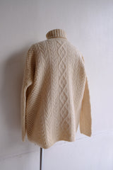 aran turtleneck knit