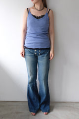 denim flare pants