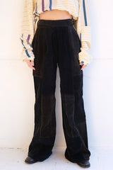 waist belt corduroy pants