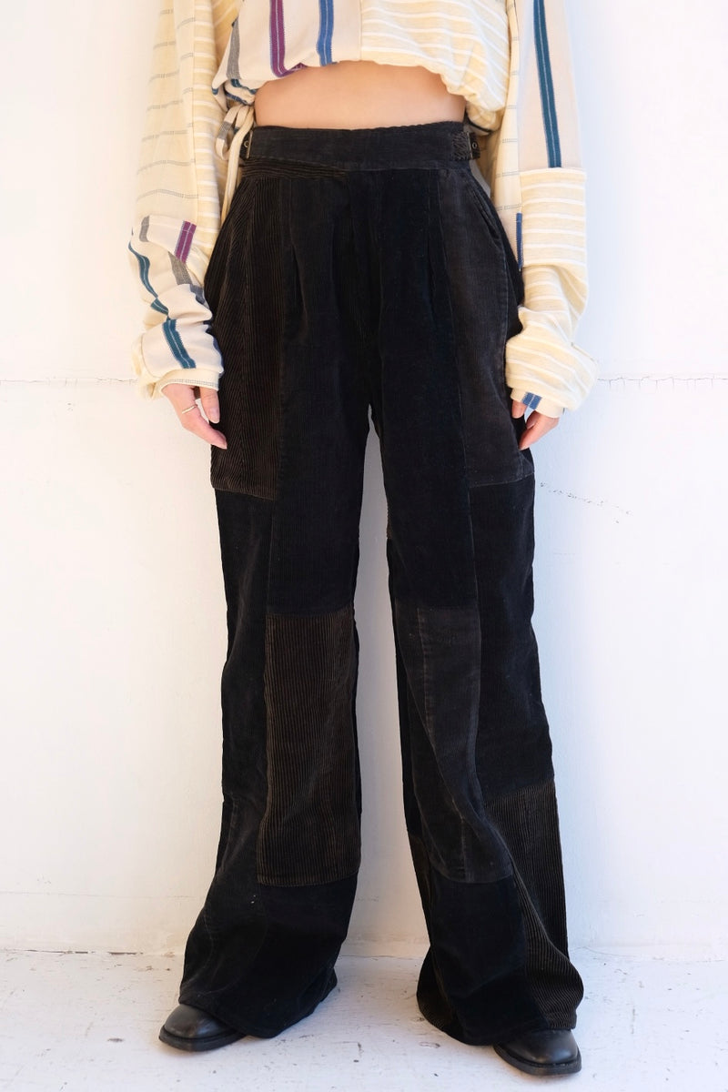 waist belt corduroy pants