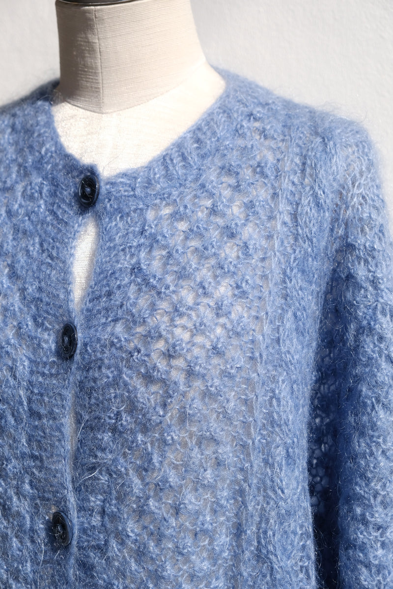 mohair knit cardigan