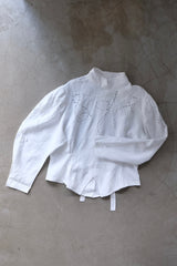 vintage linen cutwork blouse