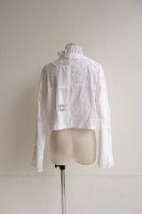 cutwork lace frill cardigan