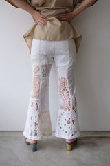 crochet lace flare pants