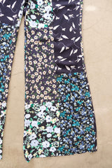 flower rayon flare pants