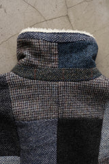 tweed boa coat