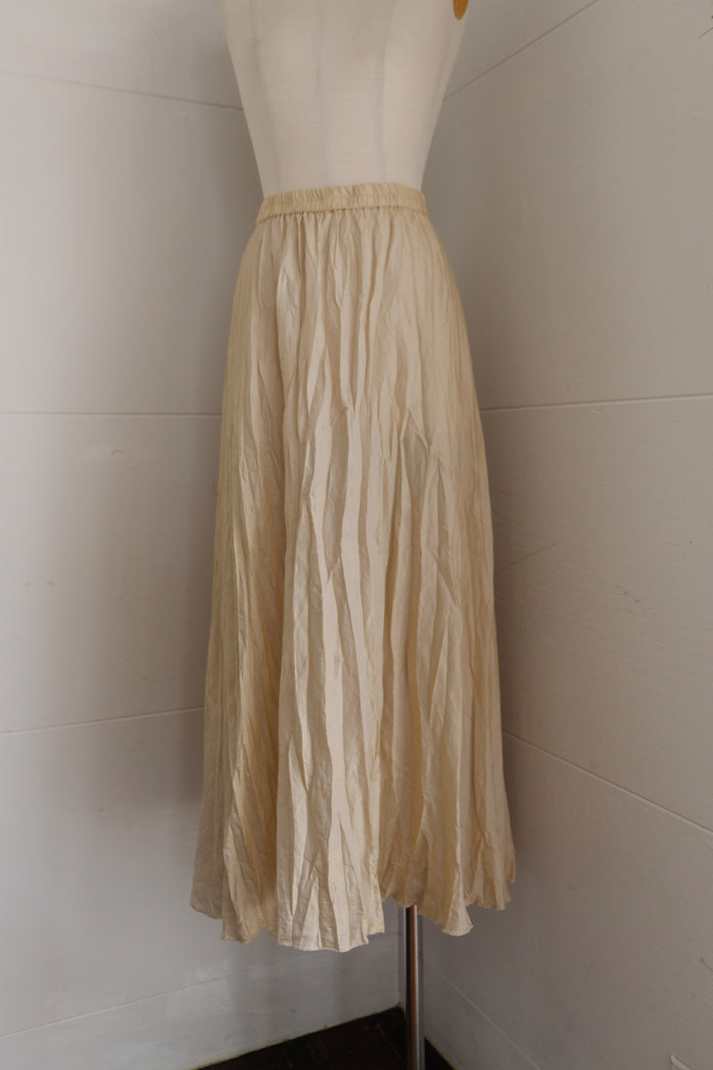 crepe long skirt