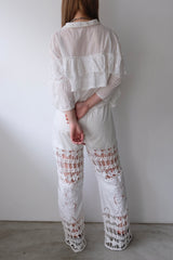 frill sleeve blouse