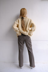 aran knit cardigan