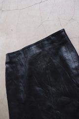 leather mini skirt