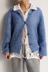 mohair knit cardigan