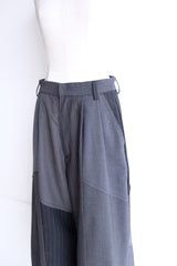 summer  suit tuck wide pants