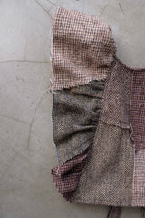 tweed frill backless top