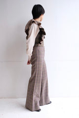 tweed frill backless top