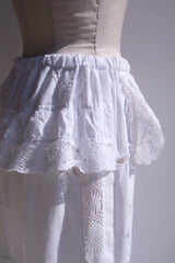 cutwork lace frill pants