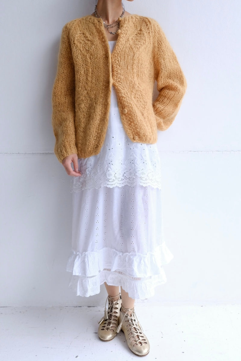 mohair knit cardigan