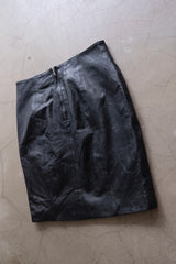 leather mini skirt