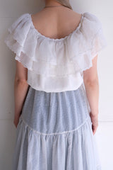 frill tiered long dress