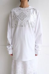 flower lace long T-shirts