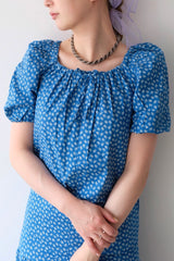 puff sleeve flower dress