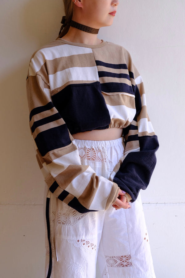 cropped jersey top