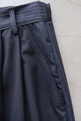 summer suit tuck wide pants