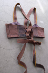 denim ribbon bra top