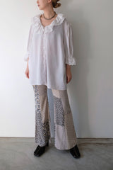 flower rayon flare pants