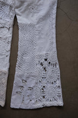 crochet lace flare pants