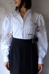 cutwork short blouse