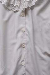 cutwork frill collar blouse