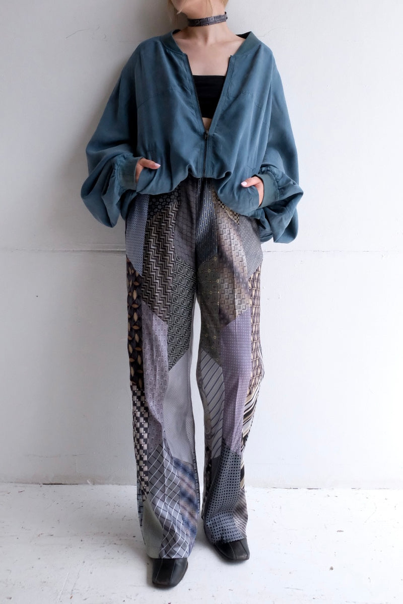 tie patchwork easy pants