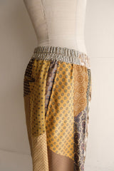 tie patchwork easy pants