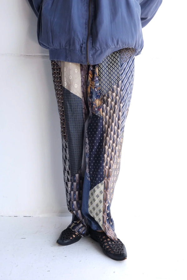 tie patchwork easy pants