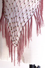 beads fringe stole