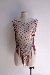 beads fringe stole