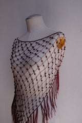 beads fringe stole