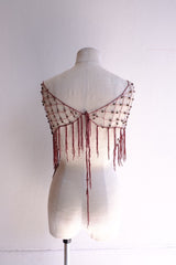 beads fringe stole