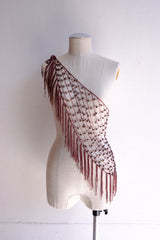 beads fringe stole