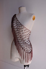 beads fringe stole
