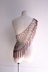 beads fringe stole