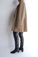 80's check double jacket