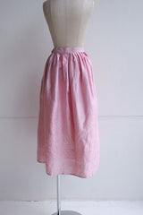 70's raw silk pink skirt