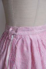 70's raw silk pink skirt