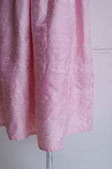 70's raw silk pink skirt