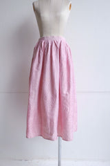 70's raw silk pink skirt